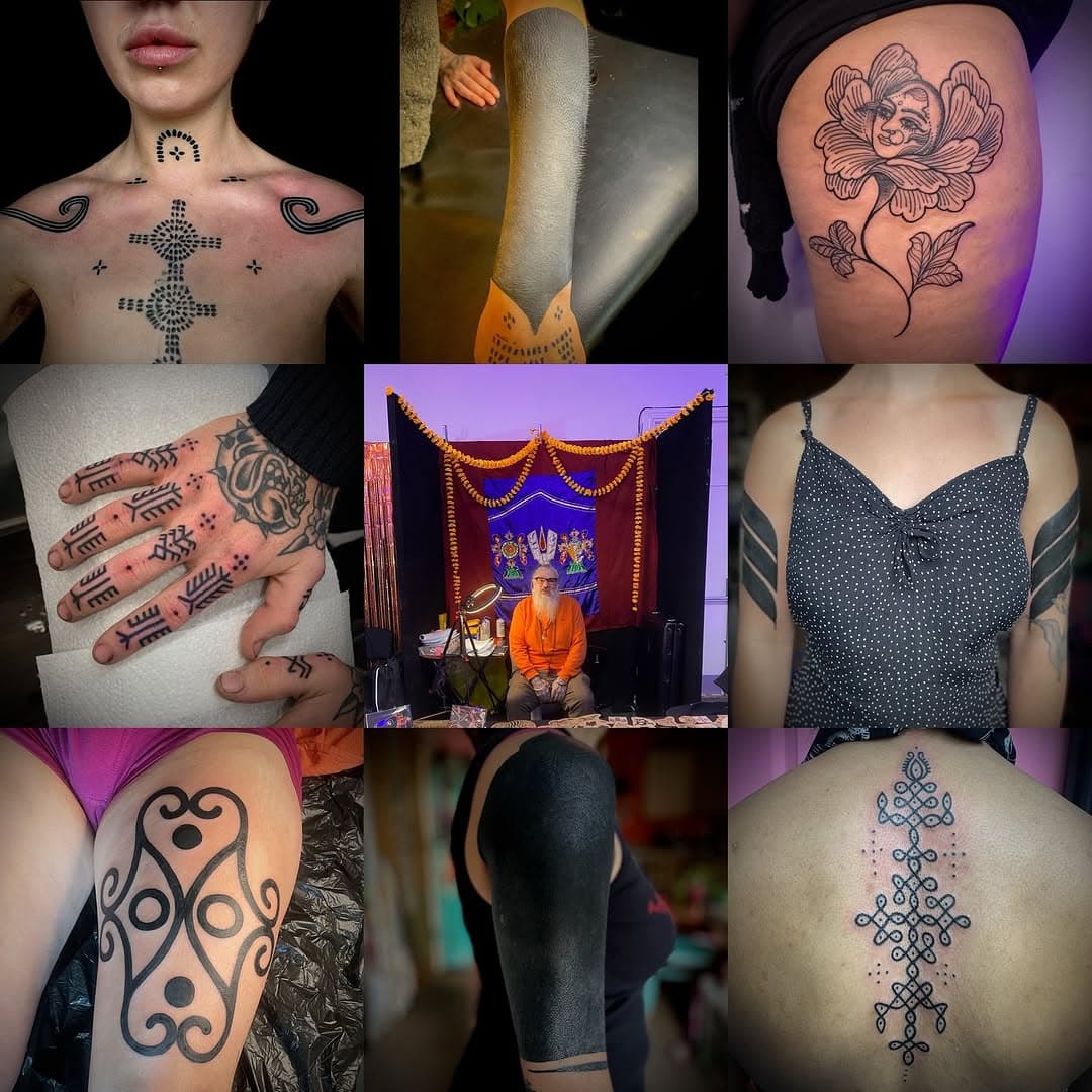 Thank you so much to all the beautiful people who came and got tattooed 2024. I’m so thankful and blessed. Love you all. 🙏🏼 
Thanks for looking 🙏🏽 
* * * * * * * * * * * * * * * * * * * * *
Available.
@giltmothtattoo 
@jolie_rouge_tattoo 
@electric_punch_tattoo 
ஃ ஃ ஃ ஃ ஃ ஃ ஃ ஃ ஃ ஃ ஃ ஃ ஃ ஃ ஃ ஃ
For Bookings DM or email tattoomonger@icloud.com
————————————————
*
————————————————
Merch available @dukanahq
etsy.com/uk/shop/dukanaHQ 
————————————————
*
*
#londontattoo #spritualtattoo #ornamentaltattoos #indianart #svasti #indiantattoos #tattoo #trajva #berbertattoo #rabari #kolam #trajvatattoo #tribaltattoos #tatau
*
*
Using @underdogtattooingbalm 
*
*