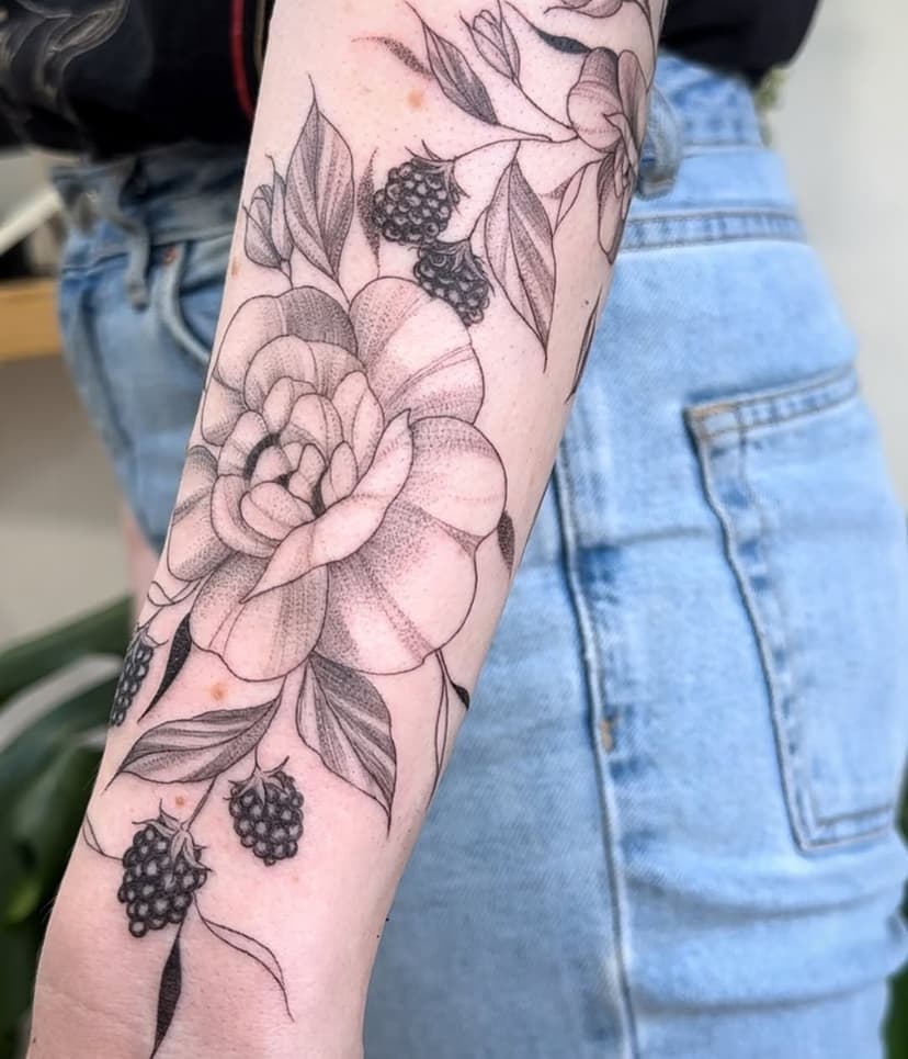 Apologies in advance for the soppy message, but i wanted to say a huge thank you to everyone who came and had a tattoo by me in 2024! I’m extremely lucky to work with two wonderful people, and even luckier that our clients are some of the nicest people you could meet. 
For 2025 I would love to do more freehand botanicals and vintage inspired colour work, and of course any art nouveau and art deco styles are always welcome. I have also been looking a lot into how colour works on darker skin tones and would love the opportunity to put this in to practice. 
I can’t wait to carry on working with all my amazing regulars, and meeting any new people who head my way this year. I really appreciate you choosing me.
(Don’t be sad if your tattoos haven’t been posted, it’s likely due to me taking a shit picture 😂)