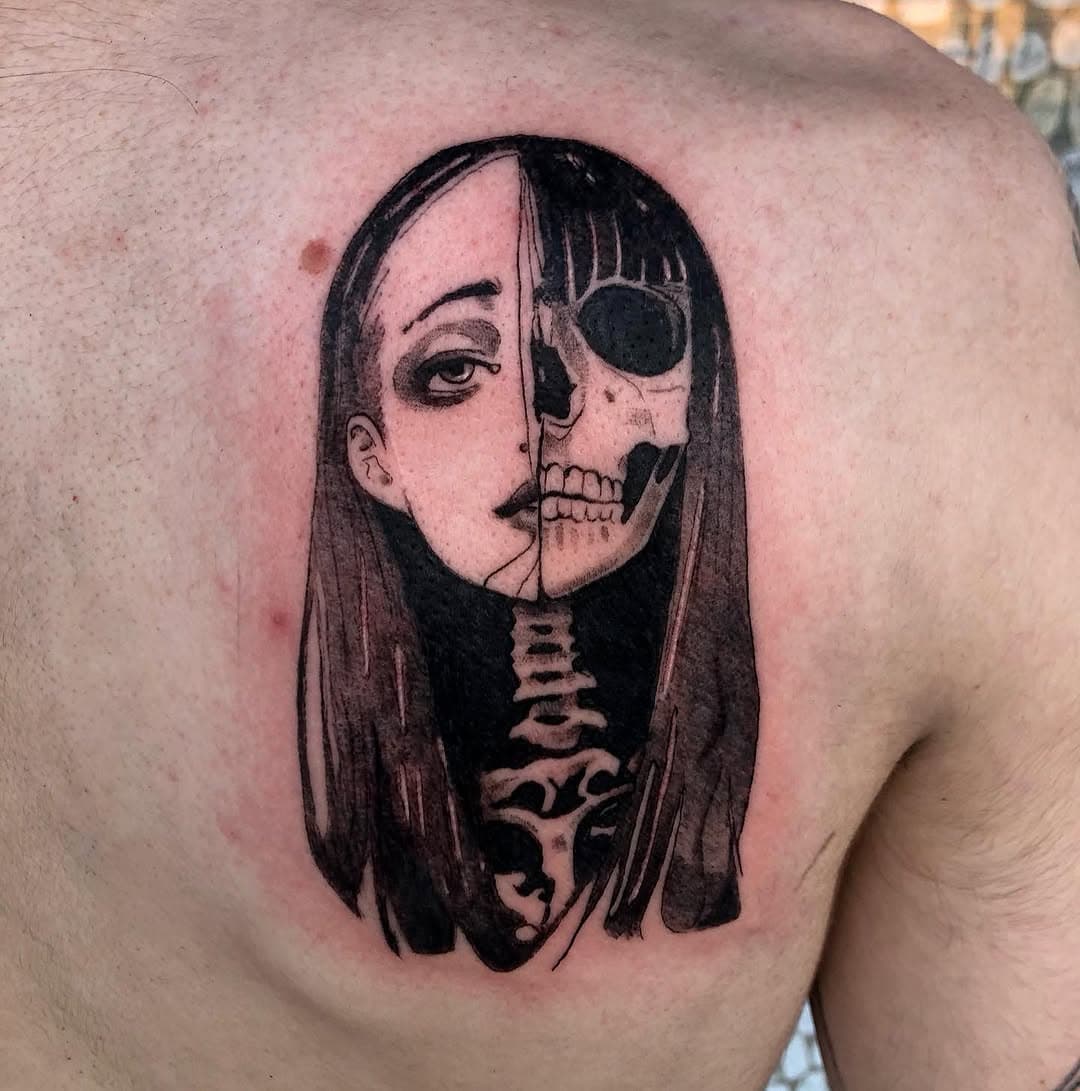 Great start to the new year, I got to tattoo one of my ink drawings today