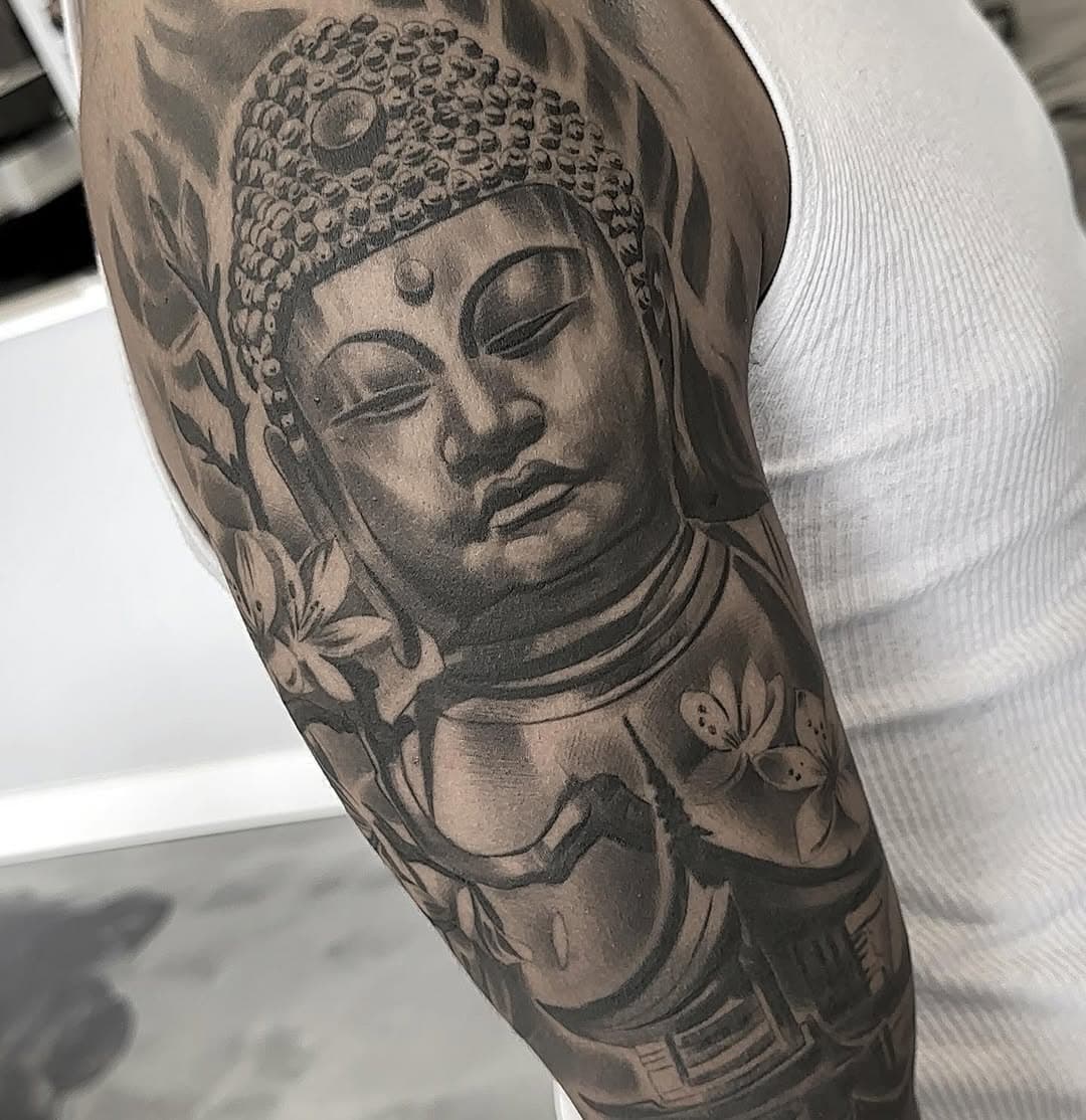 Healed Buddha / Japanese themed sleeve ⚒️
.
.
.
.
.
#buddhatattoo #blackandgreytattoo #sleeveidea #southfloridatattoo #coralsprings #fortlauderdale #miami #brickell #westpalmbeach #deerfield #southflorida #tattoolover #tattooideas