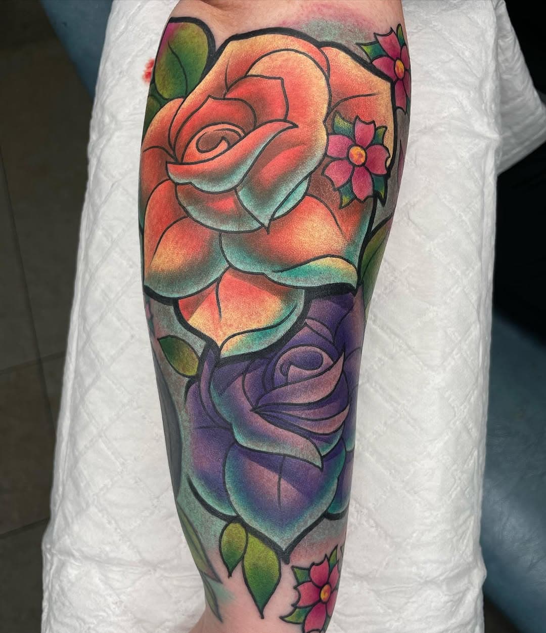 Wedding flowers for Marie! @killerinktattoo @bishoprotary @electrumsupply @worldfamousink @sweetlifetattoo