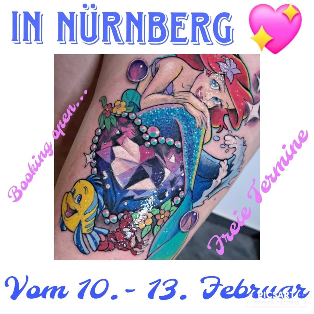 #Tattoo #Nürnberg #Animetattoo #kristalltattoo #comictattoo #arielletattoo #disneytattoo #danidtattoo #diamanttattoo #diamond