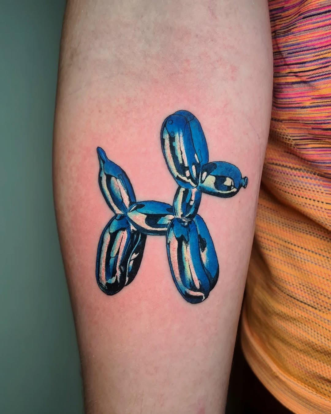 Made from Jeff Koons sculpture picture. 
 #tattoo  #amsterdamtattoo #colortattoo