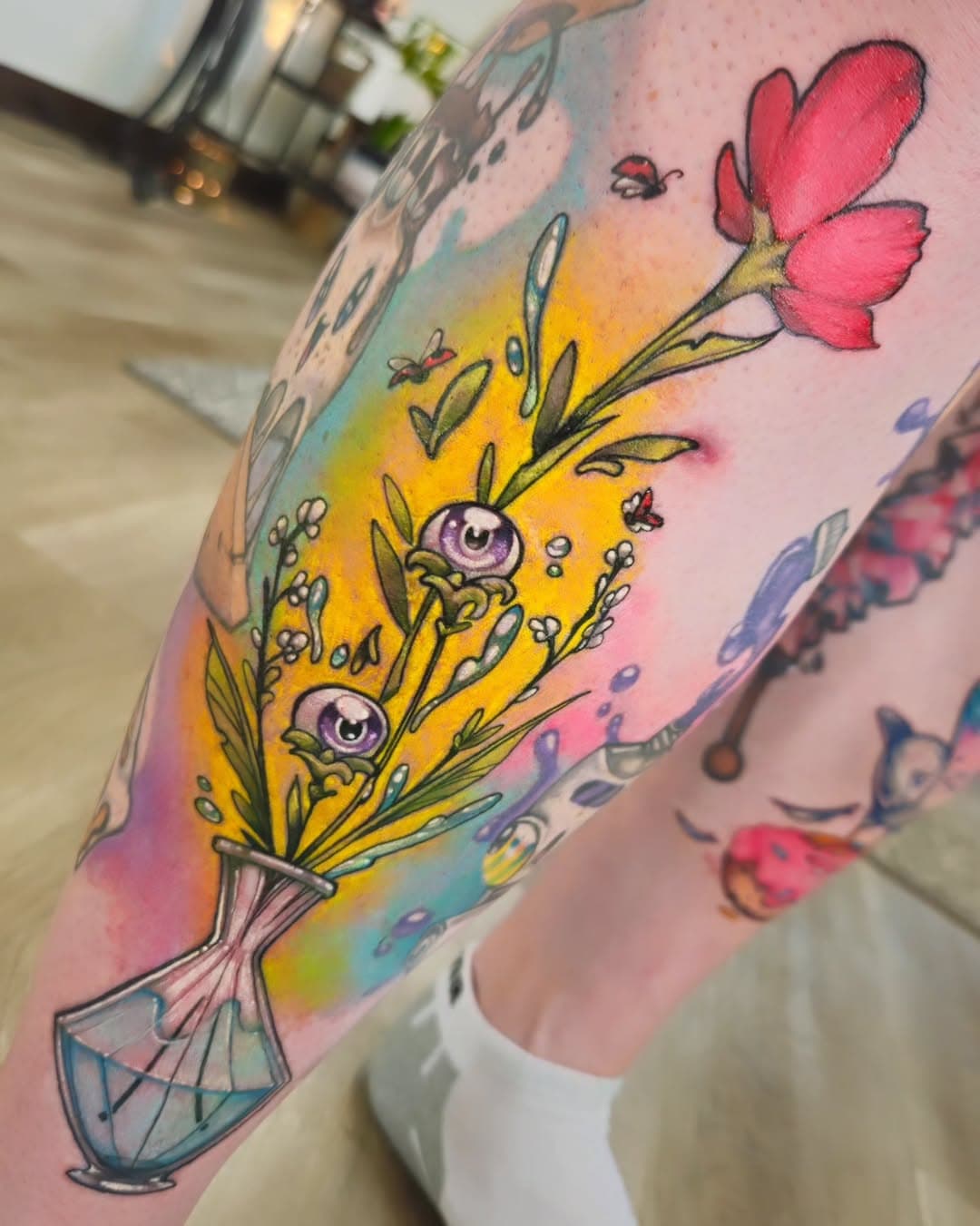 All the colors! 

#tattoo #tattoos #tattooed #tattooedgirls #tattooedmen #creepy #flower #flowertattoo #denver #denvercolorado #denverco #denvertattoo #denvertattooartist #colorado #coloradotattoo #coloradotattooartist #worldfamousink #recoveryaftercare #envyneedlestatsoul