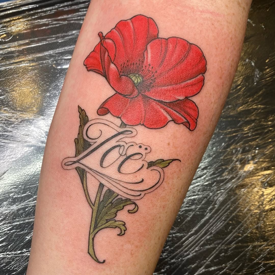 Poppy flower for Marlon. Done @71tattoo.