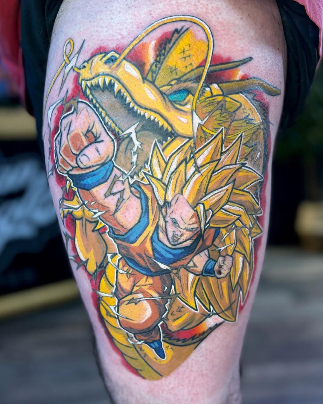 Had a blast doing this dragonball Z piece for @sparkzsplinters cheers bro! 
.
.
.
.
.
#dragonballz #goku #dragonball #colour #colourtattoo #bristoltattoo #urbanjungle #dragontattoo #manga #anime #japanese #uktta