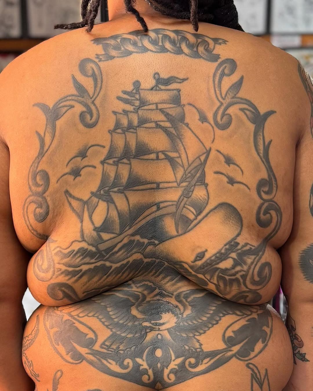 Small sample of some older and some newer healed stuff on @alianactivity 
The Moby-Dick back piece is 10 years old, mom is from last year. Everything else somewhere in between.