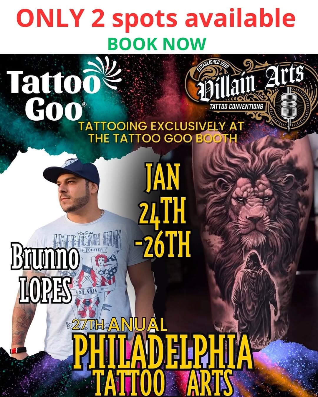 🚨January 24th - 26th. 
✅  I only have 2 more spots available. BOOK NOW!

#tattoo #tattooshop #tattooart #tattooideia #tattooartist #tattooer