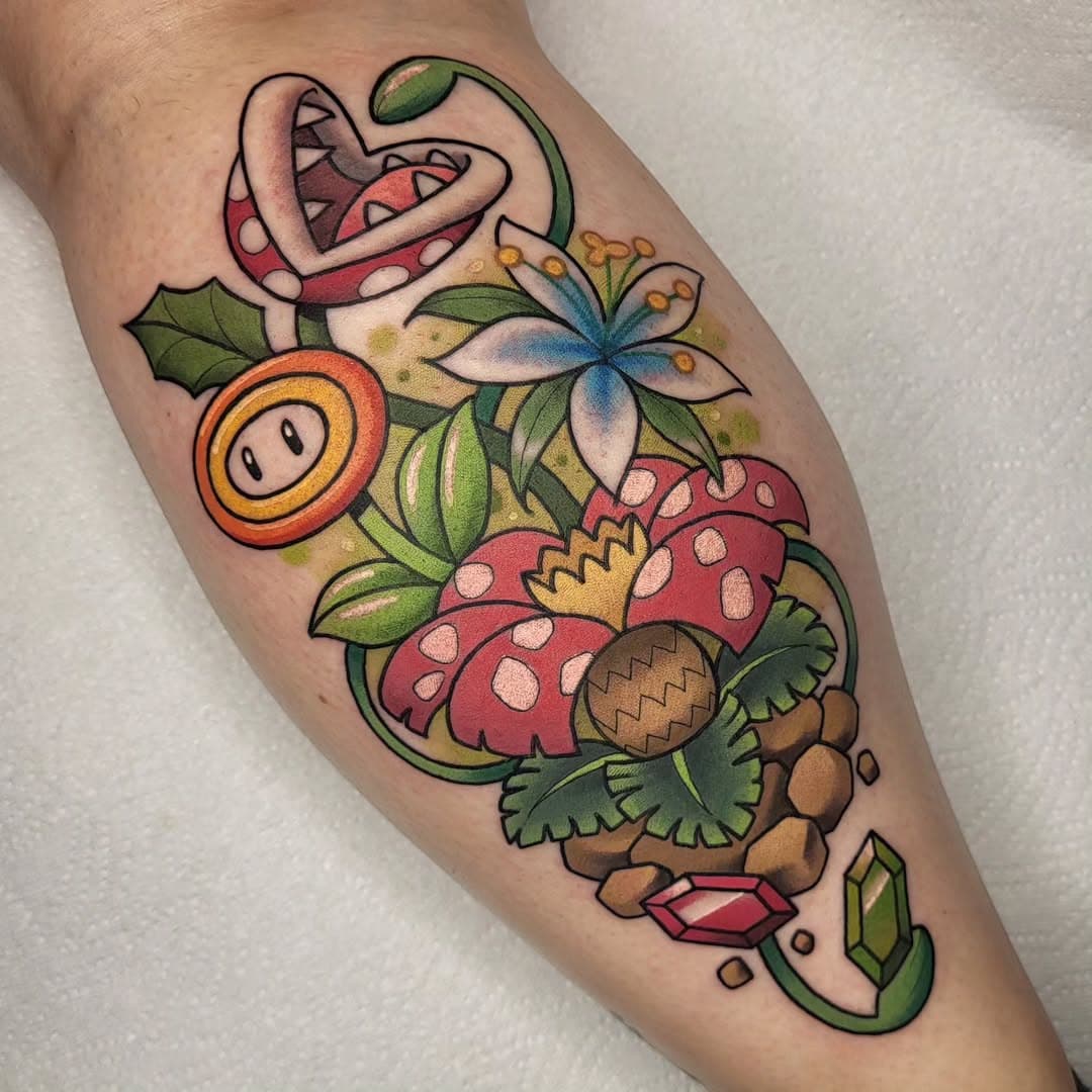 A nintendo flower arrangement for Jade @hairlikehagrid this morning! ✨️💕

Done @highwater_gallery 
Spnsd by @butterluxe_uk