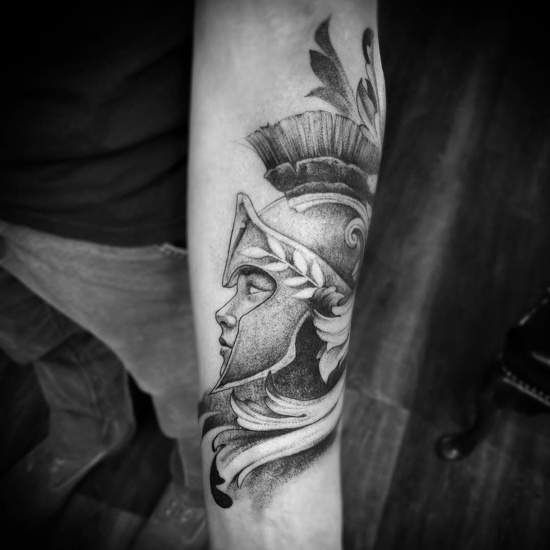 Recent project by Thomas • @thomassomebody • We hope you’re all having a great winter season so far ❄️ Thanks for looking and we hope to see you soon!
.
.
.
.
.
.
.
.
.
.
#redhouseirons #downtownkeene #keenenh #newhampshire #newhampshireartist #shoplocal #supportlocalartists #illustration #tattoocollector #dotworktattoo #blackandgreytattoo #warrior #thomassomebody