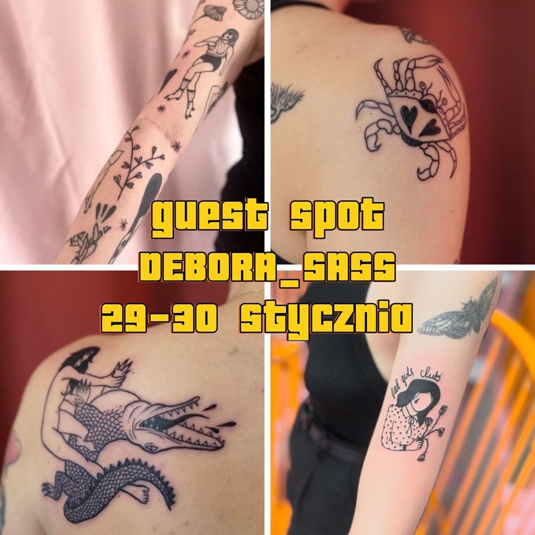 Po raz kolejny mamy okazję gościć niepowtarzalną @debora_sass 🥰  Królowa Chaosu zajeżdża do Krakowa 29-30 stycznia, aby ozdobić Wasze skóry linearną klasą 👌 Debora lubi rozwiązywać z nami krzyżówki, więc już się odpowiednio przygotowaliśmy😀
#guestspotkrakow #guestspotpolska