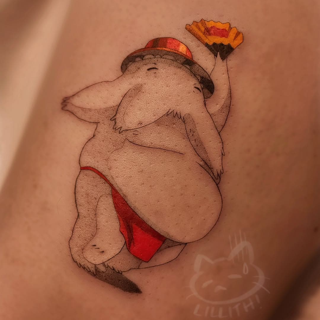 Happy Monday!~ ღゝ◡╹)ノ♡
The Radish spirit is cheering you on today. Please do your best! 🙏🏻 🙇🏼‍♀️✨️

I finally got to do a small anime tattoo, so ofc I wanted to share the moment with yall!! 
The panhandle has had a terrible flu outbreak, so I've been recovering from that on top of normal issue. Sorry for not being more active! 🥺🫶🏻

On a positive note, my doctor succeeded in getting a starter wheelchair approved through insurance! It's not too fancy or comfy rn, but this is an exciting step in protecting myself from flares, while also giving me more freedom to get out of the house.

There's challenges.. like non accessible spaces or prejudice/ judgement from others. But i don't think I'd expect different 😅 I'm tough, but please cheer me on as I navigate these new experiences. 😊 Health wise, many symptoms have gotten better~ Though, my health is still unreliable. Breathlessness and fevers are probably the most debilitating symptoms currently, as those things cause 10 other issues like dizziness, pre-syncope, nausea, chills, weakness, tremors_ it feels like having a panic attack while sick with the flu (pure exhaustion tbh). BUT it's still progress that I'm exceedingly grateful for.💖 Luffy's leg and spine are pretty much all healed up, and he's returned to business as usual (serving sasssss). Thank you again to everyone that donated to aid in his surgery. Along with the donations from the Amazon wish list! Many donated items are essential to healing or maintaining health ♡ It truly takes a weight off my chest having access to mobility devices, entertainment, POTS snacks, & comfort items. That wouldn't have been possible without the donations. 🥹 James, Sierra, Andrew... THANK YOU SM!!

•

•

•

•

•

•

•

•
#ghibli #tattoo #artist #studioghibli #spiritedaway  #femaletattooartist #fineline #chronicallyill