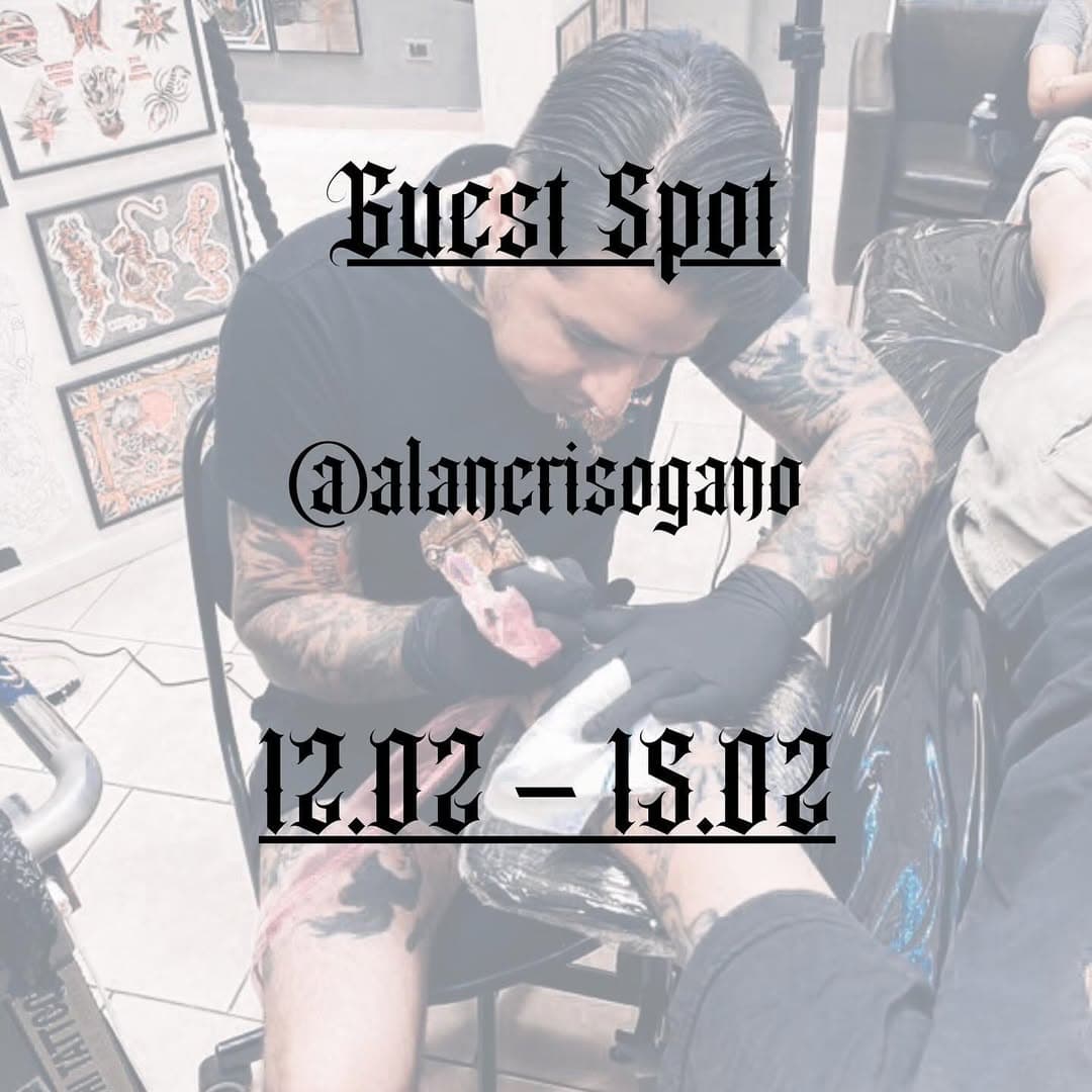 Von 12ten bis 15ten Februar besucht uns wieder unser @alancrisogano 🖤
schauts mal bei ihm vorbei! 🤘🏻
termine könnt ihr gern über uns oder direkt bei ihm ausmachen ☺️🖤 

#guest #guestspot #guesttattooartist #czechrepublic #czech #tattoo #tattoos #traditional