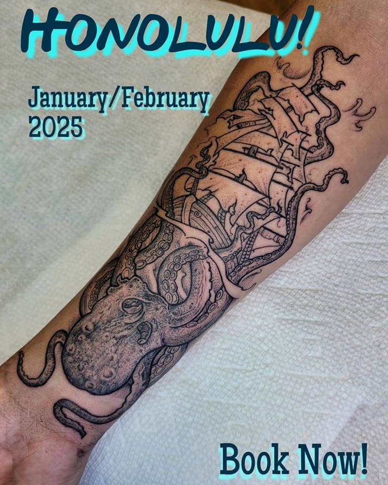 I'll be back in Honolulu soon, and I've got a couple of spots still available for tattooing.  Large-scale designs will take priority, but all ideas are welcome.  Dm/Email
.
#Honolulutattoo #honolulutattooartist #honolulutattooartists #honolulutattoos