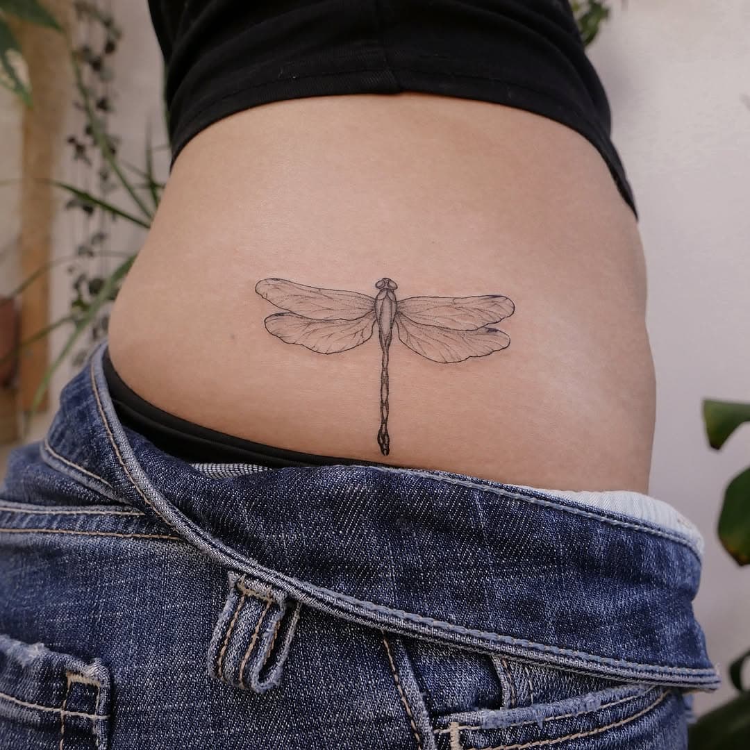 Dragonfly in the cutest placement by Charlotte