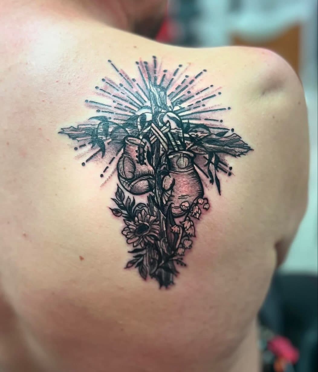 Faith, strength, and resilience inked into the skin. A powerful reminder that even in the darkest times, there’s beauty in the struggle and hope in the cross. 🌟✝️🌿 Rachel has openings all week! 📍13520 Perkins Rd. (Off Siegen Ln. by the St. George Fire Dept.) 225.223.6477 📱 WALK-INS ALWAYS WELCOME! #tattoo #ink #tattoos #inked #tattooer #inkedup #tattooing #inklife #tattooist #art #tattoolife #bodyart #tattooshop #piercings #tattooartist #bodypiercings #tattoostudio #BatonRouge #tattooedlifestyle #getinked #sacredarttattoo #Louisiana #shoplife #gettattooed #sacredarttattoostudio #LSU #walkinswelcome
