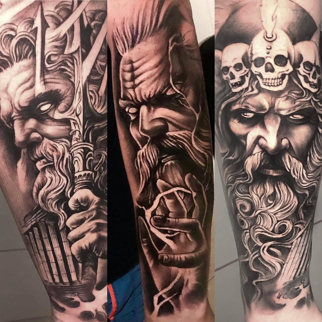 Poseidon, Zeus y Hades 
Gracies @lopititdecalpulido 
@jconly_official 
#god #godtattoo #zeustattoo #poseidontattoo #hadestattoo #lleida #lleidaink #lleidatattoo #tattoolleida #josuoriginaltattoo #nayoxtattoo #originaltattoolleida