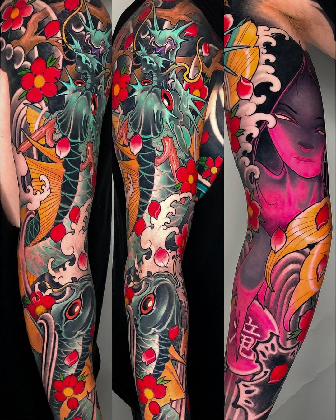 Levi’s koi and koidragon sleeve ! One of my favourite sleeves I’ve done ! 
Would love to do more like this, My books are open for February onwards at @theblackmarktattoo 

Made with @eztattooing @stencil.jam @killerinktattoo 

#koifish #japanesesleeve #sleevetattoo #tattoo #melbourneartist