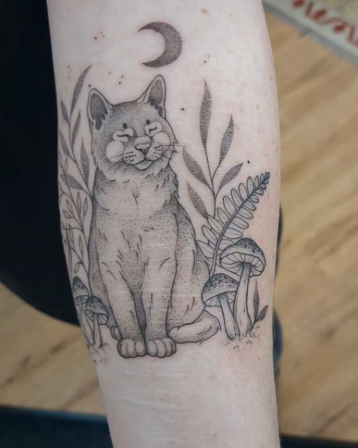 Very satisfied cat for Kimberley 🖤🌿🍄 Thank you so much!
+
+
+
+
#cattoo #catlovers #cattattoo #tattoo #nature #garden #mushrooms #catsofinstagram #botanicaltattoo #botanical #cute #cats #cat #petlovers