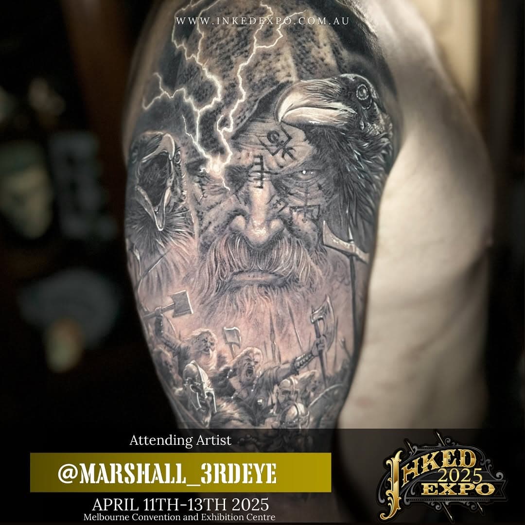 Welcome to Inked Expo @marshall_3rdeye 🎉

At 17 years old I was skipping school to hang out in tattoo shops and started tattooing in 2002. I specialise in highly detailed black and great realism, I’ve always had a traditional approach to tattooing and still exclusively use coil machines and steel tubes. 
The tattoo gods have been good to me. After 23 years, ive had the pleasure of working with countless amazing artists, travel cross the globe, tattooed so so many wonderful people and gathered more than a few lifetimes worth of good stories. 

🗓️ Please contact all artists directly for bookings at Inked Expo 2025! 

#inkedexpo #inkedexpo2025 #tattooexpo #tattooexhibition #melbourneexpo
