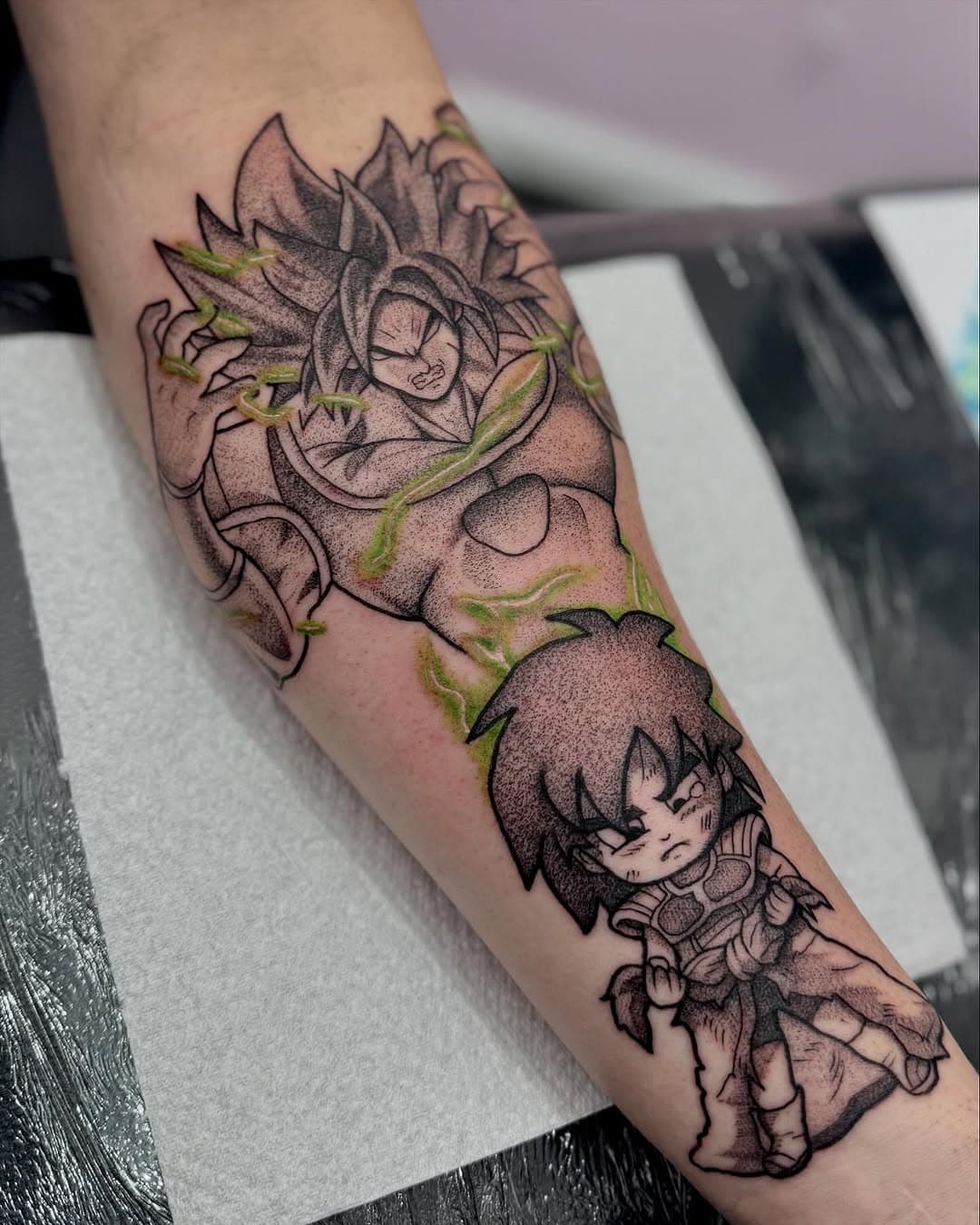 The start of Joe’s Dragonball Z sleeve from the other day! I’m so excited to start this projects and I can’t wait to crack on with the next session next month!! 😍 thank you for coming in!