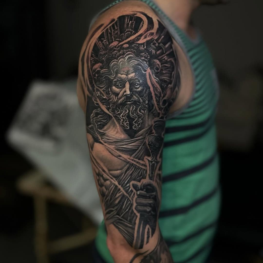 Upper arm for @conrod05 @hive.tattoo.sarnia #jeremyzettlertattooer#blackandgrey#realism#sarnia#sarniatattoo#art#tattoos#lakehuron#stclairriver#thehivesarnia#frontstsarnia
