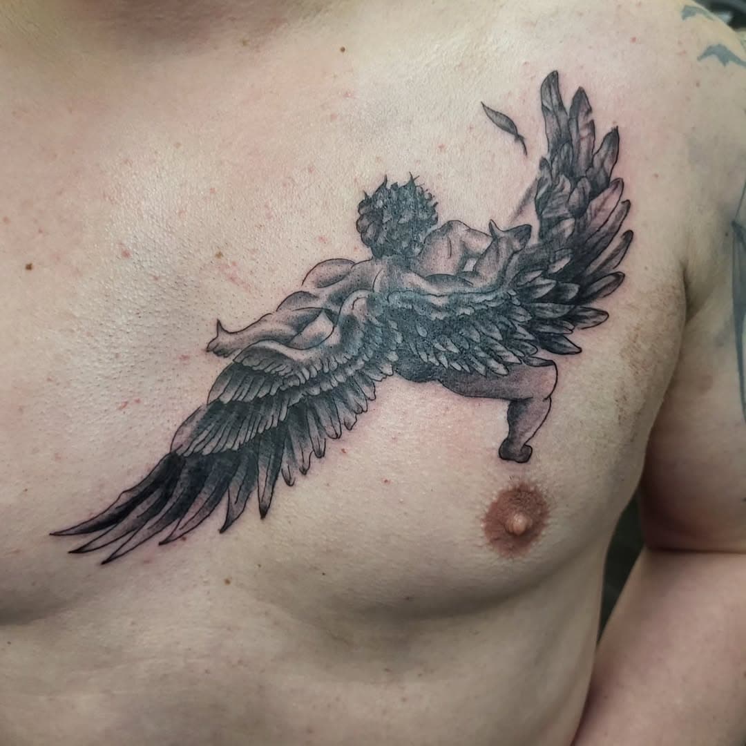 Fallen angel tattoo I did today, also a cover up.

Please contact me if you'd like tattoo work done by me at @obsessiontattoos

Using;
@imperialinks  #imperialinks
@hustlebutterdeluxe #hustlebutter
@stencilstuff  #stencilstuff 
@ezcartridgecouk #ezcartridge

#tattoosocietymagazine #tattoolifemagazine #skindeep_uk #bnginksociety #inkedmag #ipswich #tattoo #Obsessiontattoos #traditionaltattoo #tradtattoo #coveruptattoo #coverup #bng #fallenangel #angeltattoo #angel