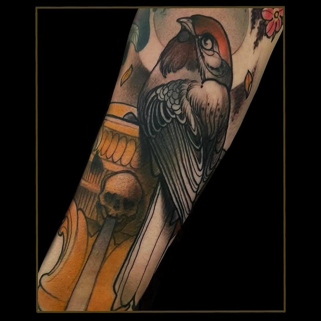 @brendan_tangel_tattoo  @intodust.tattoo 
#neotraditional #neoromantic #neotraditionaltattoo #neotraditionalartist #robinbirdtattoo #birdtattoo #neotraditionalbirdtattoo