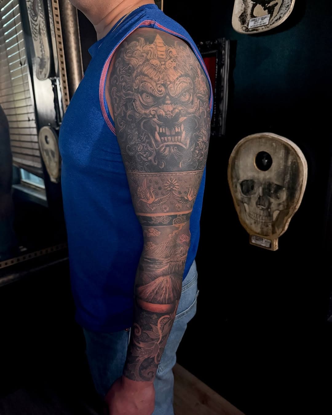 Finished sleeve showing a look into the culture of Indonesia! 🇮🇩 thanks for your continued trust @yooomatty ! Can’t wait to work in the next project! I’ll be posting Matt’s other sleeve tomorrow! 
.
Done using @kurosumitattooink  @hustlebutterdeluxe @fkirons @colordragonneedles @gorillaglove 
.
#tattooshop #tattoosleeve #blackandgreytattoo #indonesia #tattooideas #kurosumitattooink #kurosumiink #hustlebutterdelux #petencubos #petencubosrb #explorepage #tattoo