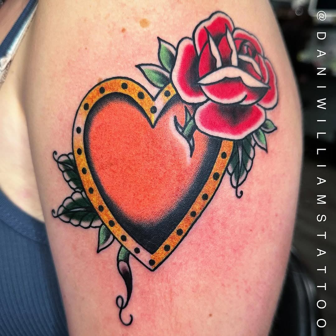 Heart and rose 🌹
Made at @gardencitytattoos

Books are open as of 1/11 for April-May ‘25
Email daniwilliamstattoo@gmail.com to receive the link to my consult form. All responses for submitted forms  so far will be sent out today!