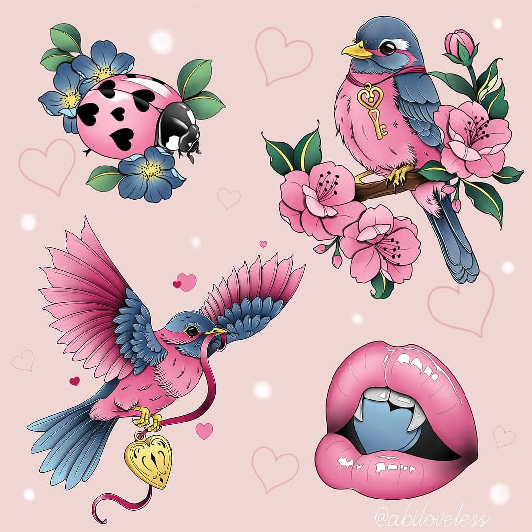 ✨Valentines Flash✨

Sheets 1,2,4 & 5 colours as shown for portfolio. 

3rd sheet all repeatable designs (outline, black and grey or colour. colours can be altered)

DM @onefivetattoo to book! 

#valentinestattoo #valentines #valentinesday #neotraditionaltattoo #cutetattoo