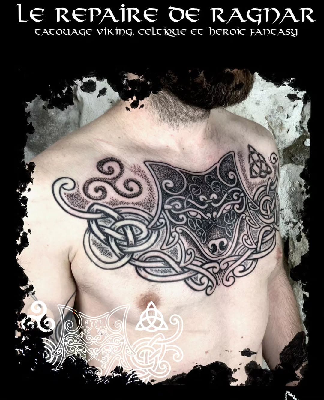 Chest viking tattoo nordic scandinavian... enfin bref un tatouage bien balaise sur le buste !
#norse #nordic #tattoo #tatouage #vikings #Wolf