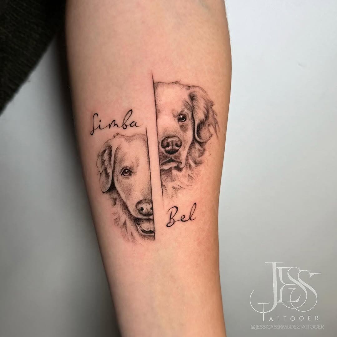 •GOLDEN RETRIEVER• 
.
.
.
#dogtattoo #goldenretriever #goldenretrieverlovers #blackink #finelinetattoo #blackandgreytattoo #ink #tatuaggio #tatuaje #inkedmen #tattoodo #insaneink #instdaily #artoftheday#inkstagram #inked #radtattoos #inkedmag  #tattoolifemagazine #tattooistartmag #blackink #blackwork #jessicabermudeztattooer #bocanegra_family