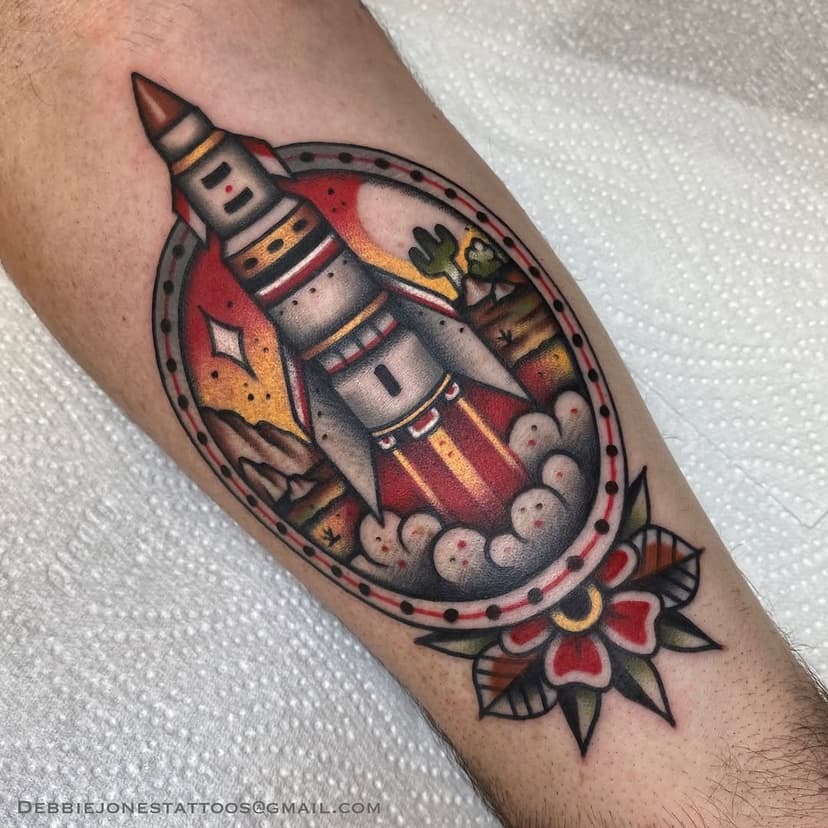 One from last week. Thanks Lloyd!
.
.
@thegrandrodeotattoo
.
#tattoo #tattoos #tattooist #tattooartist #trad #tradtattoo #besttrad #besttradtattoo #traditional #traditionaltattoo #besttraditional #besttraditionaltattoos #topclasstattooing #realtattoos #tattoosofinstagram  #uktattoo #swanseatattoo #swansea #wales #rocket #rockettattoo