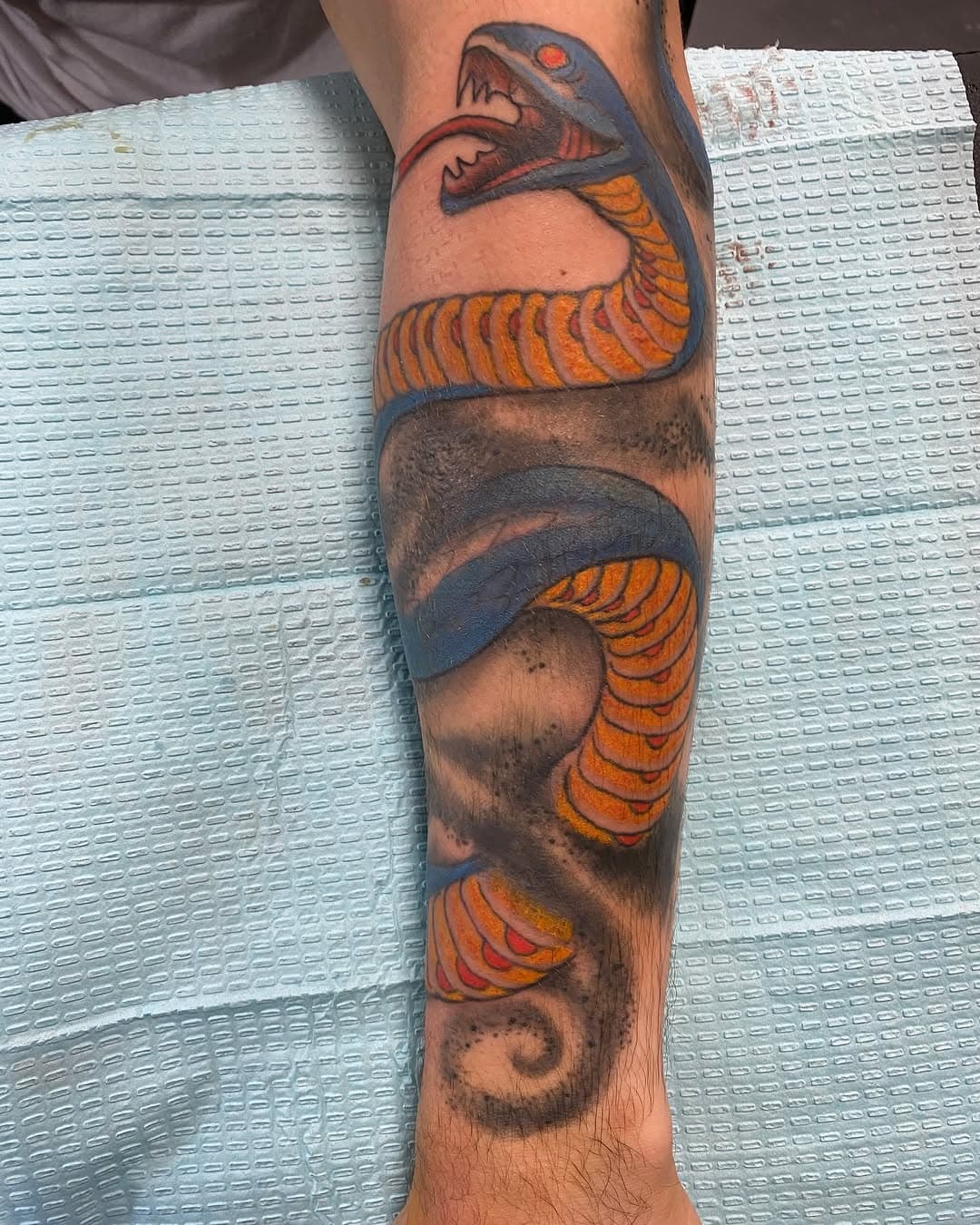 Lil’ more on Hayden’s arm. 

#tattoo #tattoos #arkhamtattooakron #snakessssssss #akrontattooartist #ohiotattoo