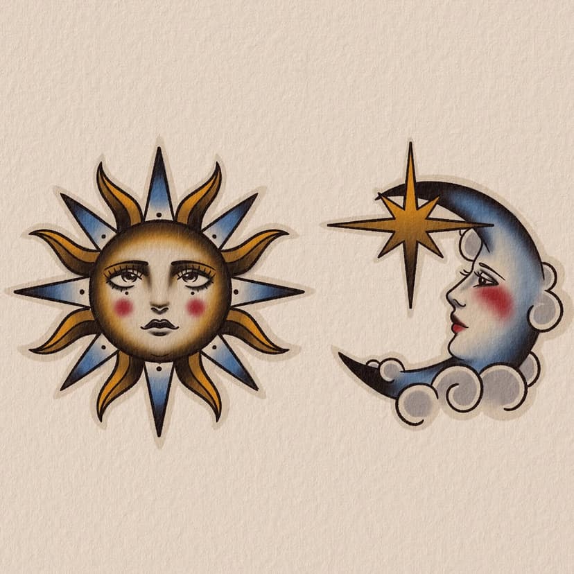 ☀️Beneath the same sky, the sun burns and the moon dreams🌙

All pre drawn flash is at reduced rates of £80 per hour & can be found in my highlights ✨
To book:
🔸 thecoventattoostudio@gmail.com 

_________

#TattooDesign
#TraditionalTattoo
#NeoTraditionalTattoo
#TattooFlash
#Deviltattoo
#helmettattoo #armourtattoo
#TattooArt
#OldSchoolTattoo
#FlashTattoo
#doorwaytattoo
#BoldWillHold
#TattooIdeas
#ClassicTattoo
#TattooInspiration
#TattooFlashArt
#handdrawn
#RamsgateTattoo 
#uktta