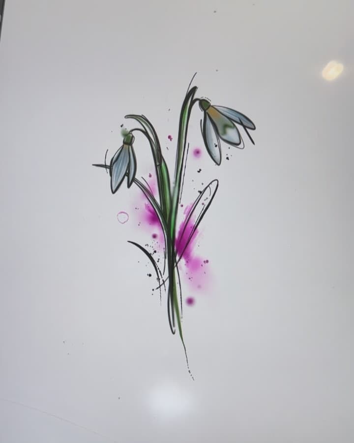 The snowdrop, January’s birth flower, symbolizes hope and new beginnings perfectly reflecting the spirit of the season ✨

If you would like to get this abstract snowdrop send an email to: veronikatattooart@gmail.com. 
.
.
.
.
.
#tattoo #tattoos #watercolor #watercolortattoo #color #watercolorart #art #tattooart #bodyart #tattoodesign #design #tattooflash #flashtattoo #snowdrop #flower #flowertattoo #abstract #abstractart #feminine #beautiful #tattoolife #ink #fineliner #smalltattoo