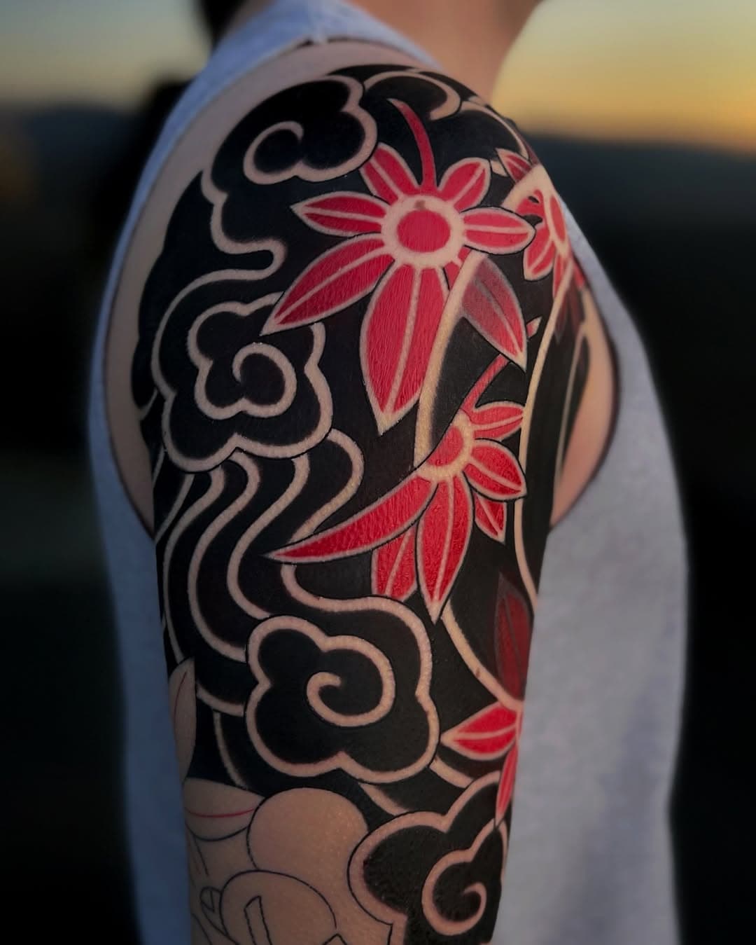 Thanks to my pal Eddie for coming from Wisconsin for another sleeve! See you in June to continue to the forearm!
•
@pantheraink @bngtattoosupply 
•
#momiji #koyo #japanesetattoo #mapleaftattoo #irezumi #wisconsintattooartist