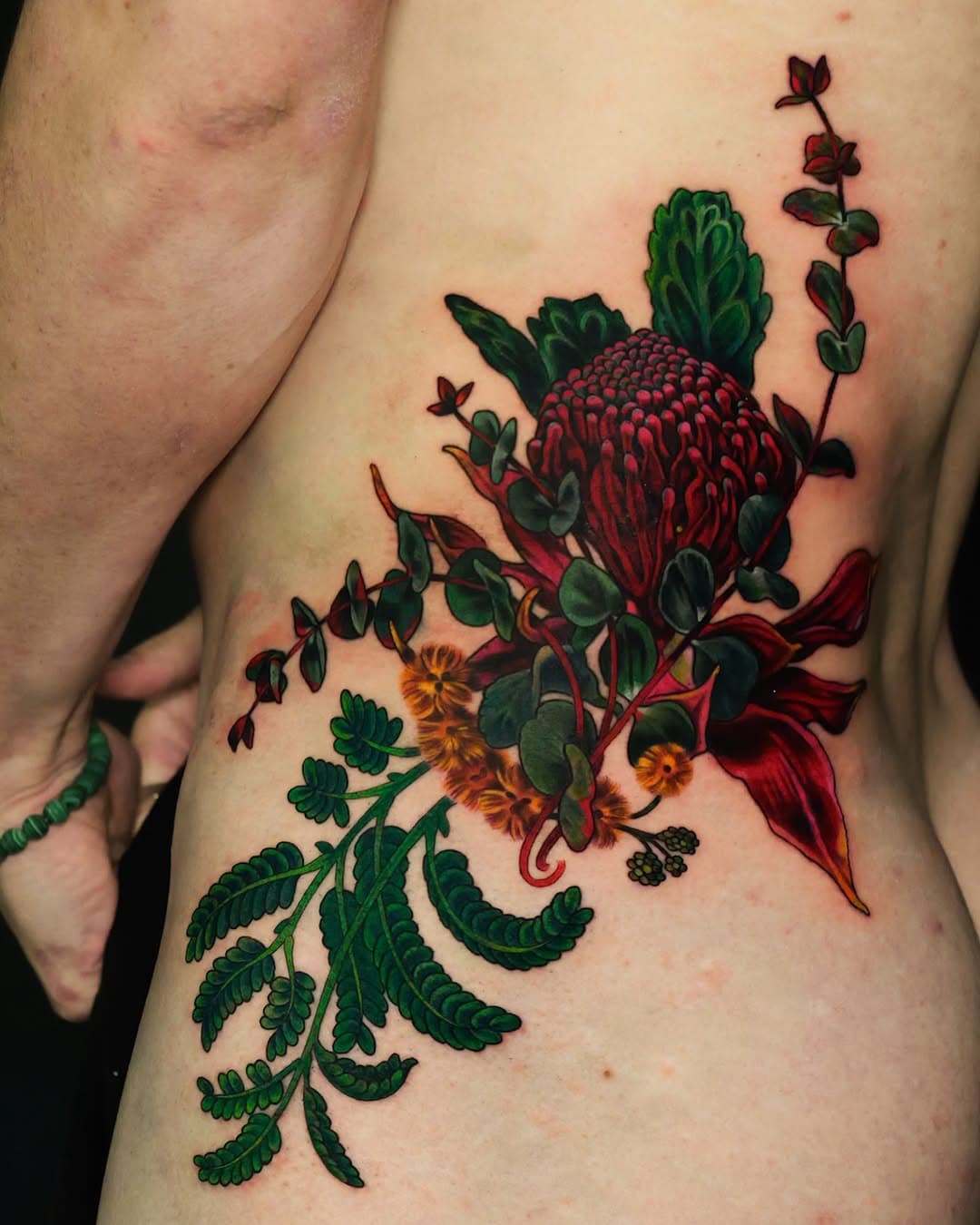 Ethan’s first tattoo—and what an honour it was to create it!

We spent back-to-back sessions bringing to life this beautiful representation of home. The Waratah, Acacia, and Eucalyptus—each flower symbolizing something truly meaningful. 🌿

Thank you, Ethan, for trusting me to make this piece a part of your story. 🙏🏽 I’m so excited for you to carry these reminders of home with you forever.

#newzealandtattooartist #newzealandtattoo #christchurchtattooartist #christchurchtattoo #canberranflowers #magnatattoostudio #tattooedbyreyjasper