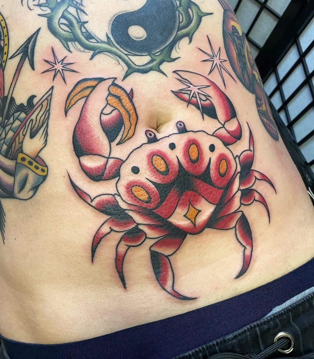 🦀Krab dla Wojtka! Powoli kończymy front, efekt w krotce pokaże😋 
Zapraszam do zapisów na luty! 
#traditionaltattoo #classictattoo #oldschooltattoo #sopottattoo #gdansktattoo #gdyniatattoo