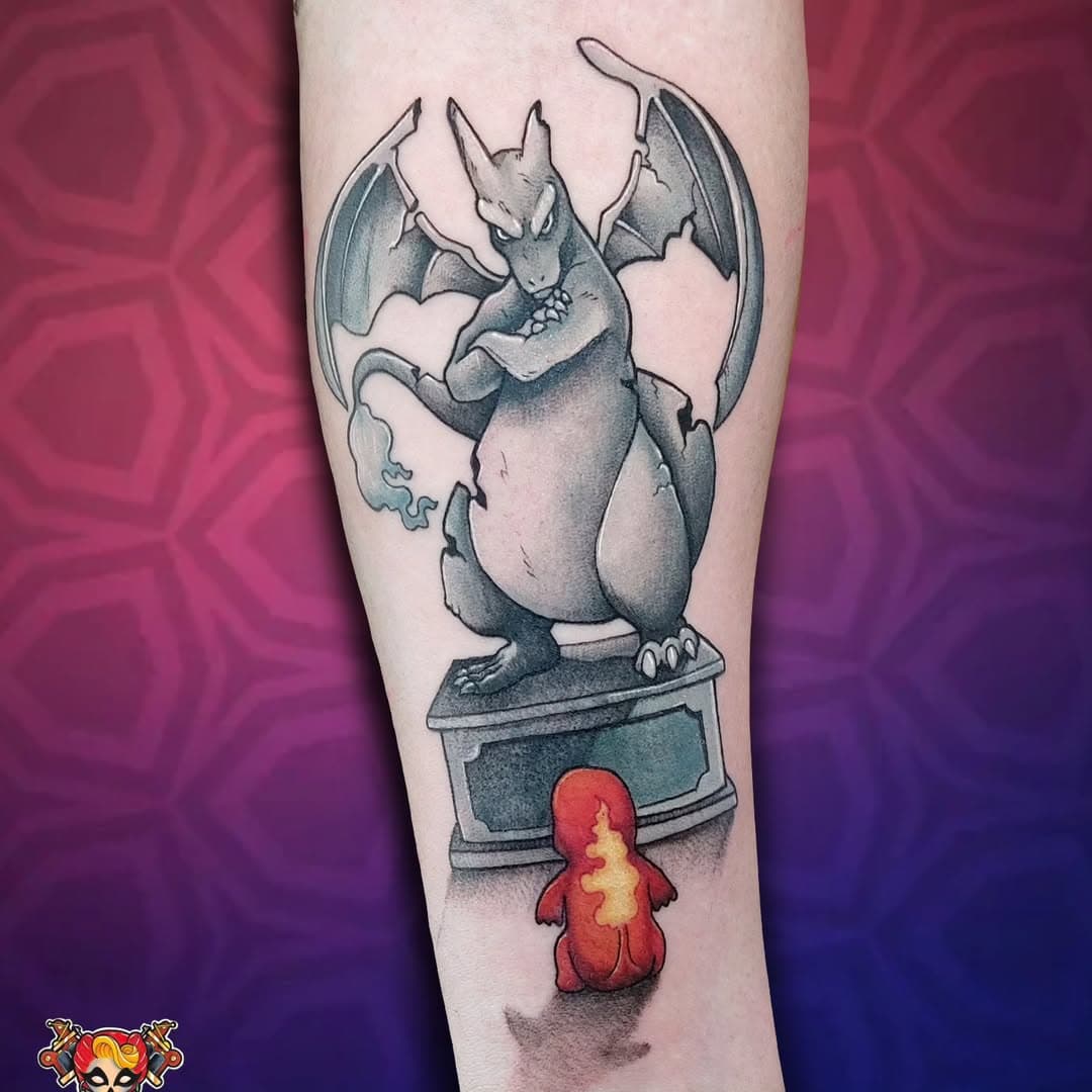 ✨️charmander and charizard✨️
#pokemon
Grazie Mirko
Done @lereticatattoofactory

❤️🩷🧡💛💚💙🩵💜 

Scrivetemi per nuovi appuntamenti 🤩💌💫😍 Mi trovate a Bergamo, Brescia, Pisogne, Padova, Parma e Torino!! 💞💌
•
•
• 

Bergamo, Brescia e Pisogne, novembre/dicembre agenda aperta 

18 gennaio: Padova 🇮🇹 (full)
4-5 Febbraio: Octopus Ink, Padova 🇮🇹 (1 spot)
27-28 Febbraio: Veracruz Tattoo, Torino 🇮🇹
9-10-11 April: Sakura Tattoo, Amsterdam, Netherlands 🇳🇱 

😉💖💌📝✨️📝
•
• 
#missaciddoll
#mangatattoo
#animetattoo