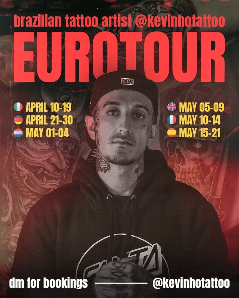 🌍✨ EURO TOUR 2025 ✨🌍

The time has come to cross the ocean and bring my art to Europe! 🖤 I’ll be working in several countries and I’m super excited to create new connections and leave meaningful stories on the skin of those who believe in my art.

🚨 LIMITED SPOTS 🚨
If you’re in Europe or know someone who wants a tattoo made with love and technique, reach out to book your session! Let’s turn ideas into art together! 💉✈️

#EuroTour2025 #EuropeanTattoo #TattoosWithPurpose #ArtAroundTheWorld