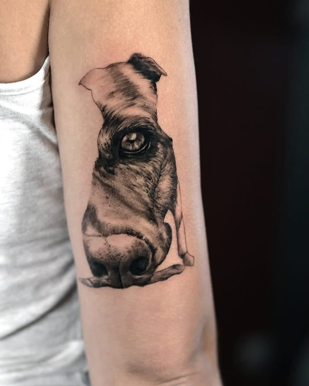 Dog in a dog 

#tattoo #tatouage #dog #dogtattoo #art #amienstattoo #inkstorymoreuil #stef_proton #realistictattoo