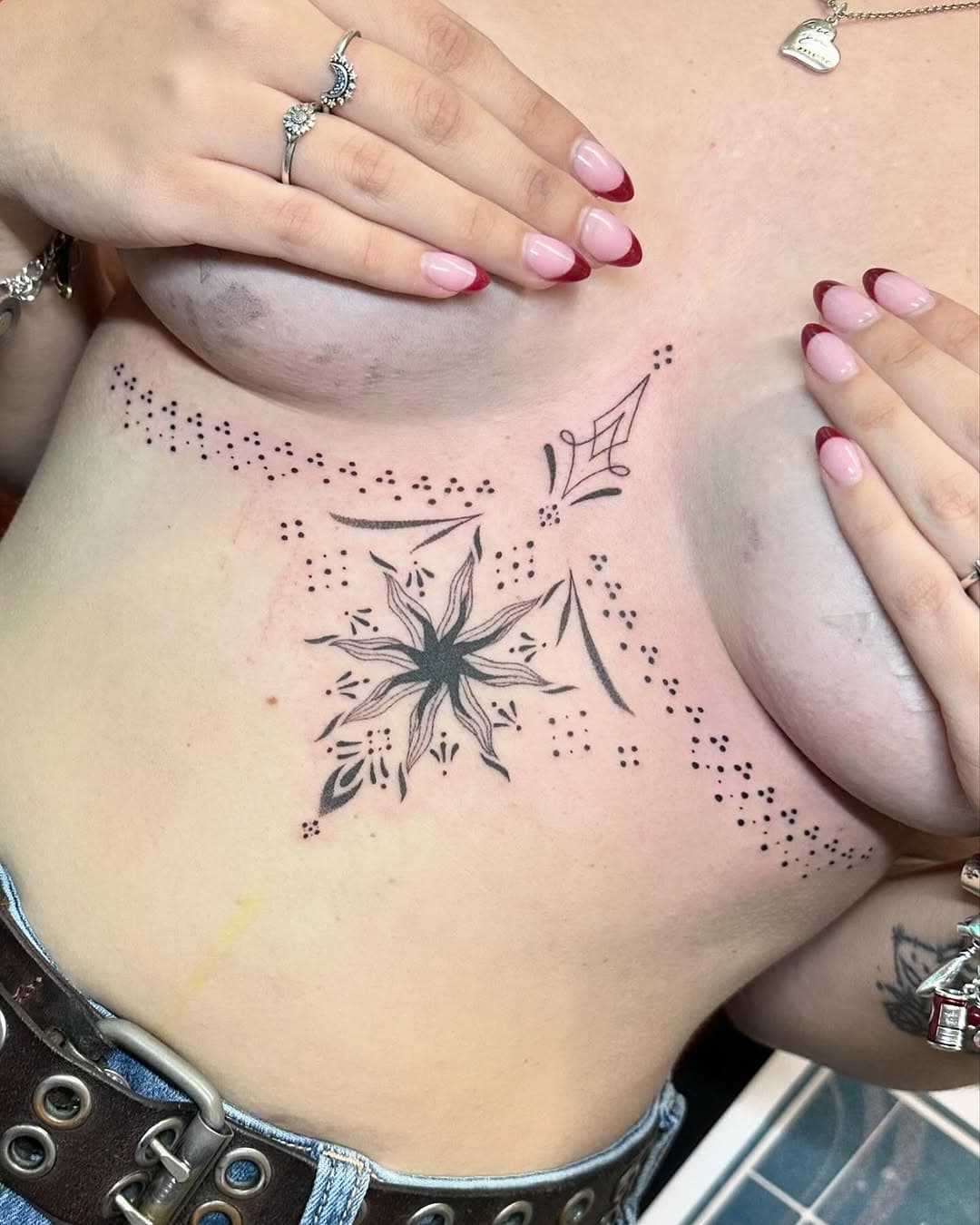 a true labor of love 🖤. This black and grey sternum tattoo featuring dot work and intricate designs was such a joy to create. It’s one of my favorite styles, and I’d love to take on more projects like this! I did this piece @spacemonkeytattoodfwtx in Arlington, Texas, using @sacred_tattoo_ink pigments and @cheyenne_tattooequipment for precision and flow. Currently taking new clients—DM me to book your next custom piece!

#OrnateTattoo #BlackAndGreyTattoo #DotWorkTattoo #SternumTattoo #IntricateTattoo #DetailedTattoo #TattooArt #CustomTattoo #TattooLife #FineLineTattoo #SacredInk #CheyenneTattooEquipment #SpaceMonkeyTattoo #ArlingtonTattoo #TexasTattooArtist #NowBooking #TattooCollector #TattooCommunity #TattooDesign #ElegantTattoo #LineWorkTattoo #TattooInspo #TattooLove #TattoosOfInstagram #InkedWomen #BodyArt #FlawlessInk #TattooGoals #ModernTattoo #BookYourTattoo
