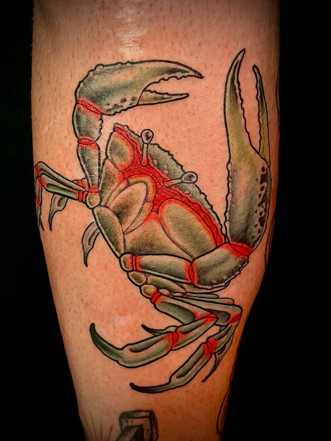 CRAB 🦀

Un autre beau petit projet réalisé récemment 🤩 Petit crabe super sympa, merci de ta confiance 🙏 Vous pensez c'est quoi qui fait moins mal, une pince de crabe ou une session tatouage ?

Avec les cartouches #jconlyvetar de @jconly_official

#crabtattoo #neotraditionaltattoos #neotraditionaltattooers #tatoueurfrancais #neotradart