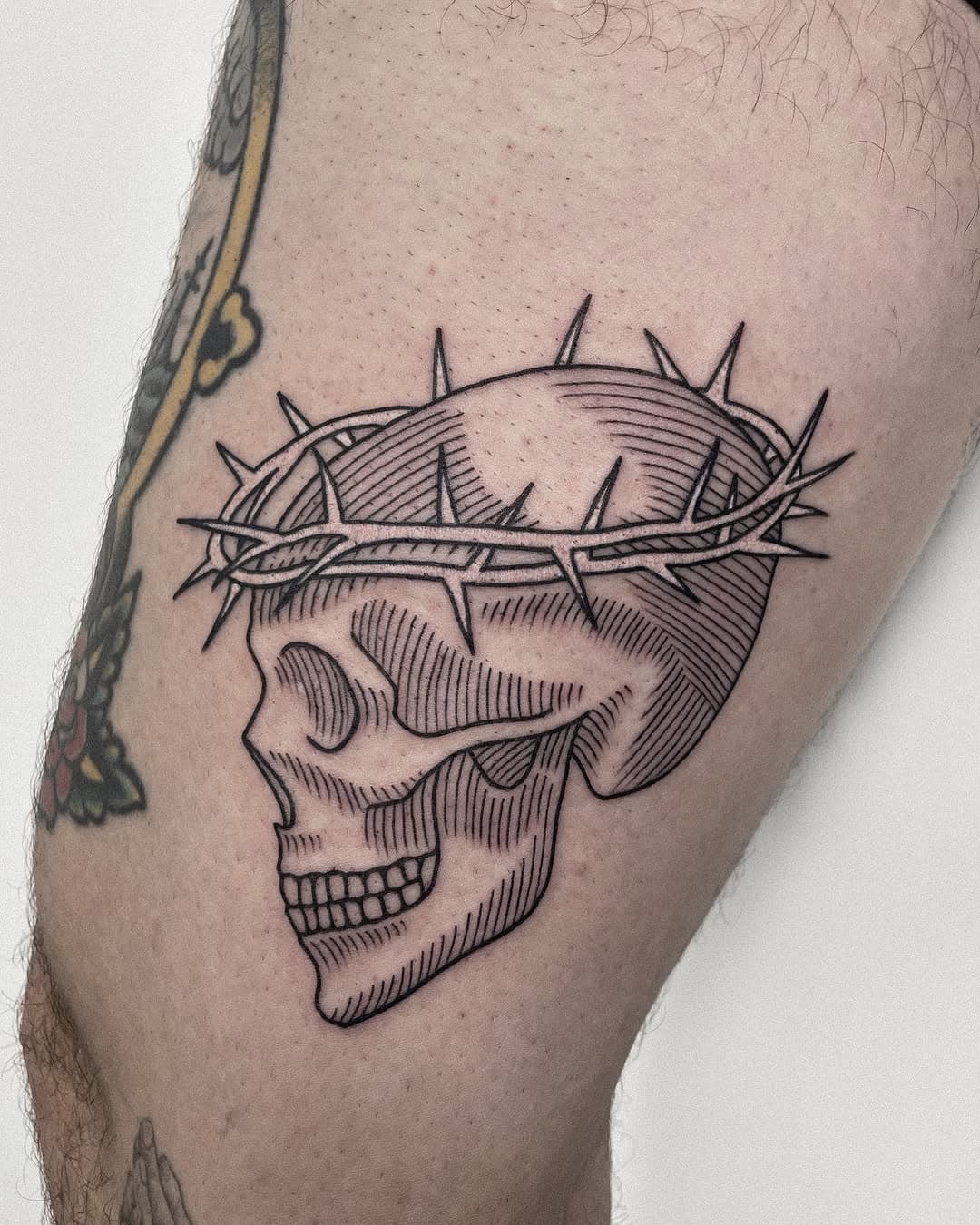 For a friend and talented artist @floyperez, done @sangbleutattoolondon 
.
#blackworktattoo #etchingtattoo #engravingtattoo #londontattoo #london #darkartists #tttism #uktta #tattoodo #blackworkers #wheretheytattoo #dalston #tattoosnob #tattooidea #tattoo