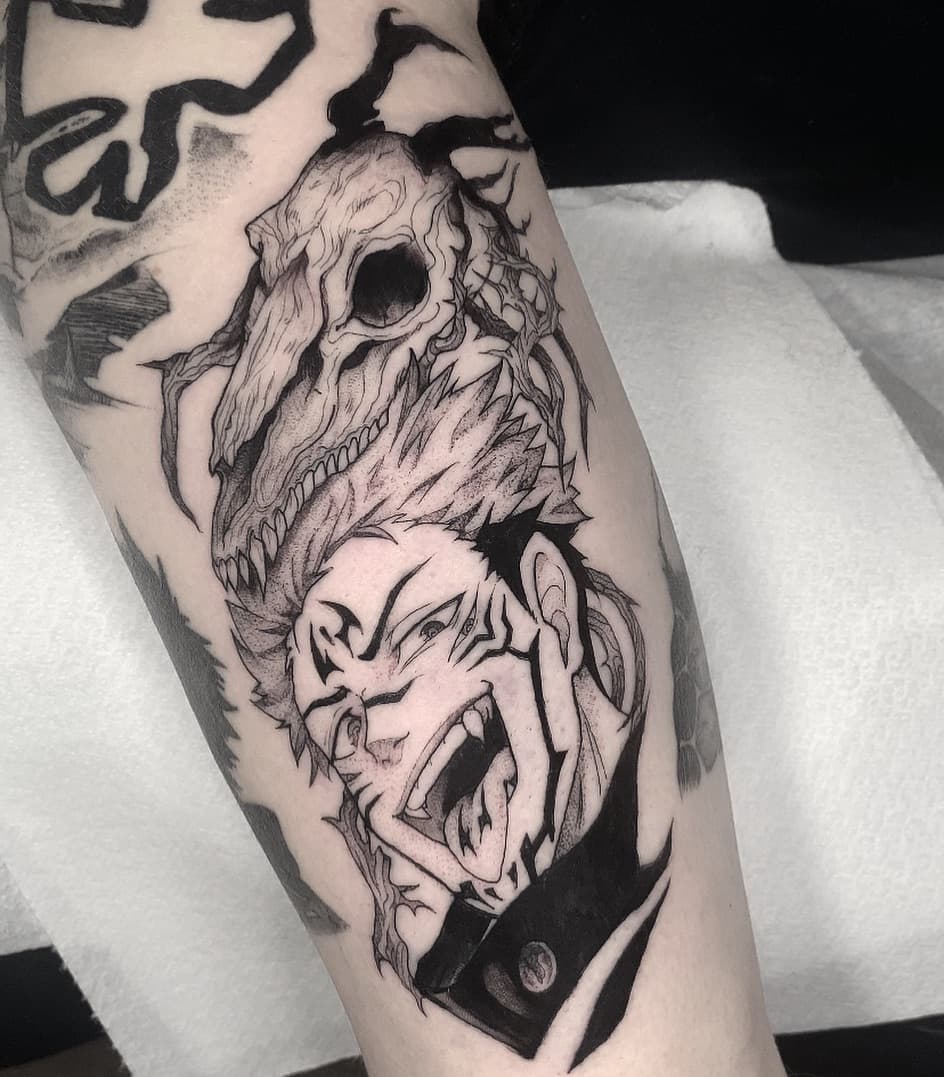 両面 宿儺 🖤

Done at @snowbloodtattoosolaro 
Sponsored by @pepax.official @biotat_ 

#jjk #jujutsukaisen #jujutsukaisentattoo #sukuna #sukunatattoo