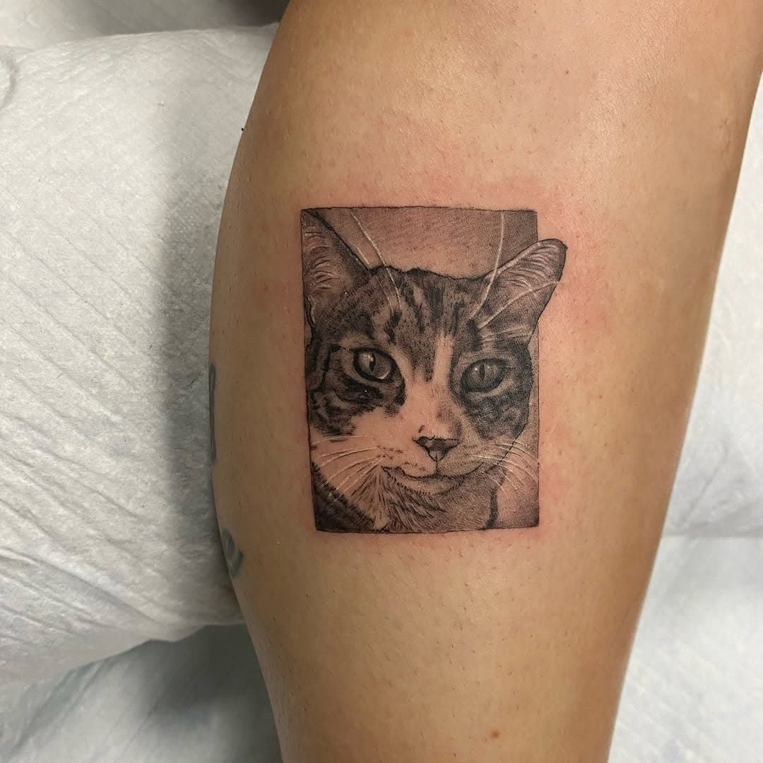 Sweet little pet portrait I got to do recently for @jrtswish25 thanks for sitting great! Love to tattoo these, please keep em comin! 🙏
.
.
@goliathneedles #goliathneedles #tattoo #tattoos #blackandgrey #petportrait #pocketpet #portrait #portraittattoo #petportraittattoo #catportrait #cattattoo #nj #newjersey #njtattooartist