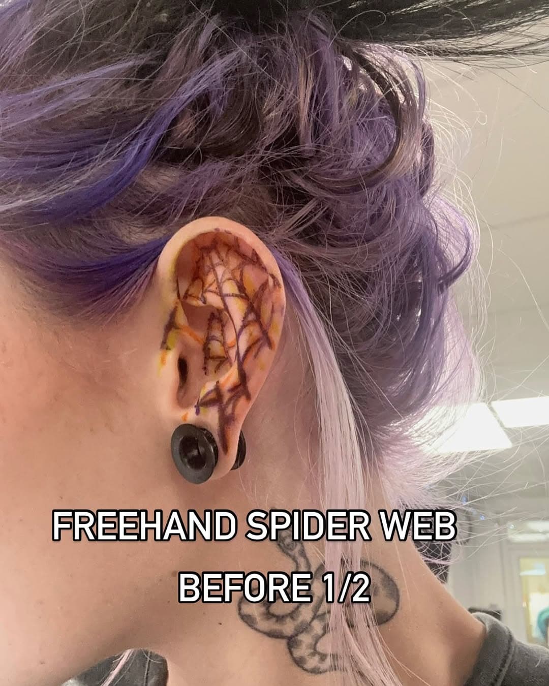 Free hand spider web for a client Done using @bishoprotary power wand  @dynamiccolor black and @yayofamilia greensoap  #BlackworkTattoo
#finelinetattoo 
#MinimalTattoo
#CustomTattoos
#geometric #InkedAndAwesome
#TattooLovers
#InkedLife
#TattoosOfInstagram
#TattooAddicts
#TattooVibes
#BodyArt
#ArtisticExpression
#CreativeTattoo
#skinart