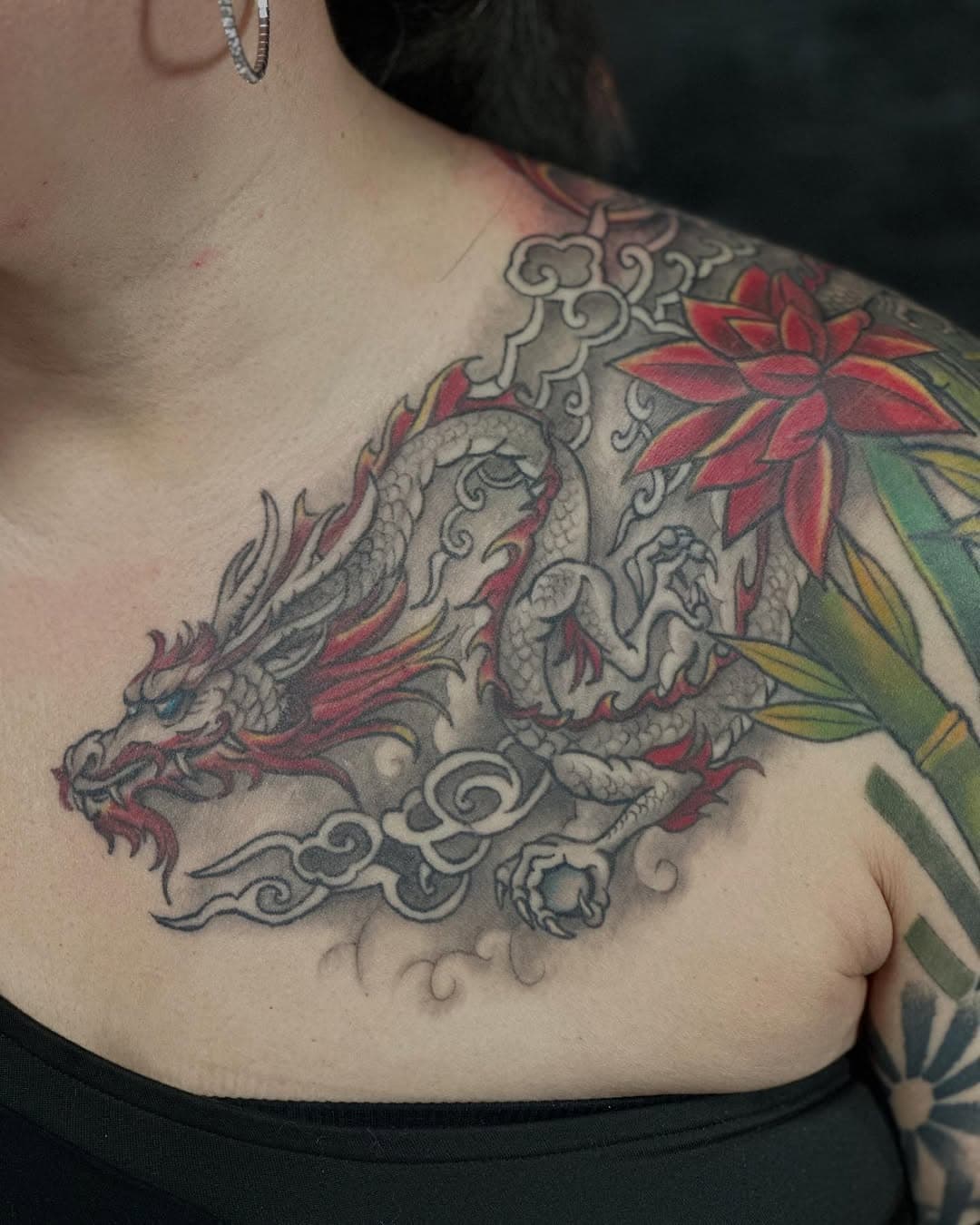 Dragon shoulder tattoo by GregLaBarbera